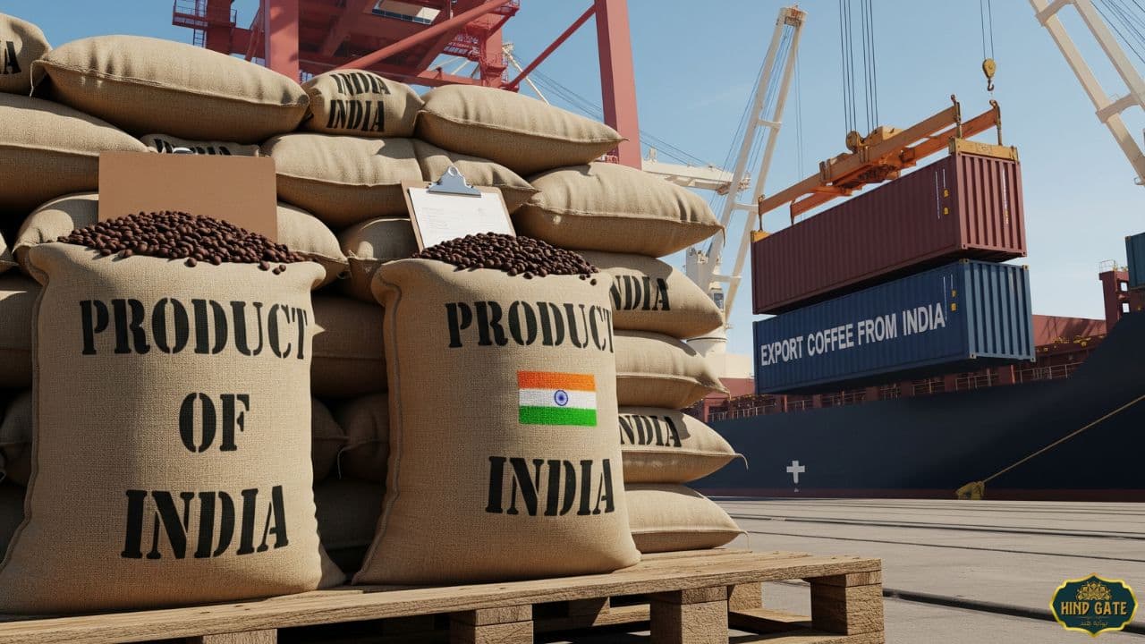 Indian green coffee beans export — bulk Arabica and Robusta from Karnataka Kerala Tamil Nadu